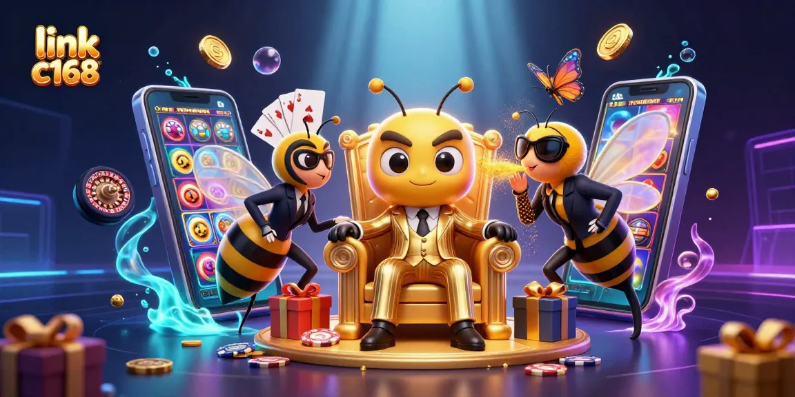 Experience engaging casino fun with link c168 in a vibrant 3D scene filled with games and excitement.