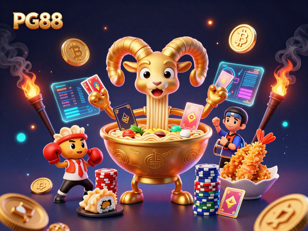Play and win big at PG88 with vibrant 3D casino-themed action featuring dynamic characters and crypto elements.
